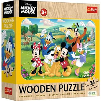Trefl Wood Craft 24 pc Wooden Puzzle - Disney's Mickey and Friends