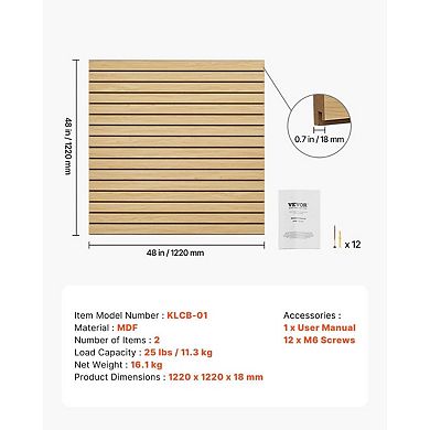 Garage Slat Wall Storage System for Hand Tools and Accessories, MDF Panels