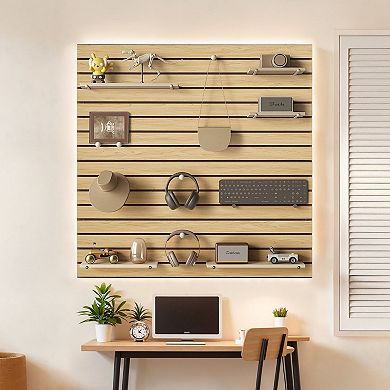 Garage Slat Wall Storage System for Hand Tools and Accessories, MDF Panels