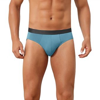 Solid Briefs for Men's Elastic Waist Smooth Soft Breathable Sports Underwear