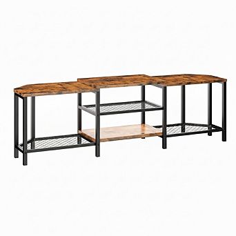 TV Stand w/Power Outlet for TVs up to 75 In,66.9" Corner Entertainment Center,TV Media Console Table