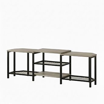 TV Stand w/Power Outlet for TVs up to 75 In,66.9" Corner Entertainment Center,TV Media Console Table