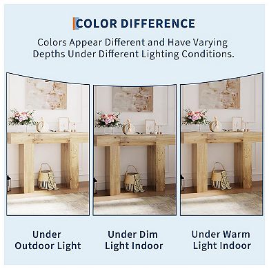 Wood Entryway Table w/Drawers, Sofa Tables Behind the Couch, Industrial Console Table for Entrance