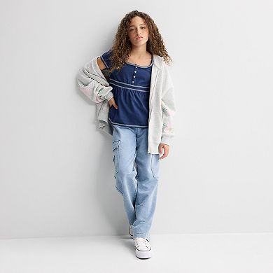 Girls 7-16 Vanilla Star Wide Leg Cargo Pants
