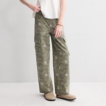 Girls 7-16 Vanilla Star Wide Leg Cargo Pants