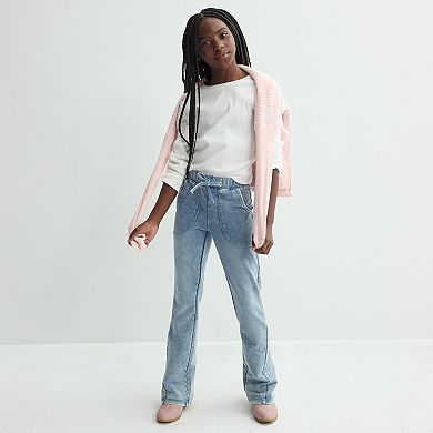 Girls 7-16 Vanilla Star Knit Flare Jeans