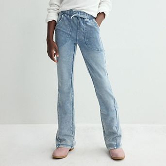 Girls 7-16 Vanilla Star Knit Flare Jeans