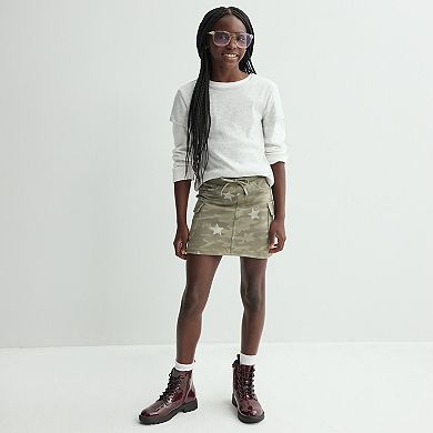 Girls 7-16 Vanilla Star Knit Cargo Skirt