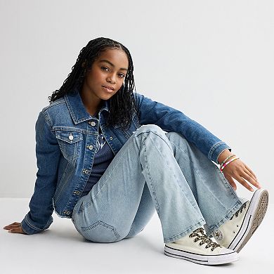 Girls 7-16 Vanilla Star Flare Jeans with Gusset