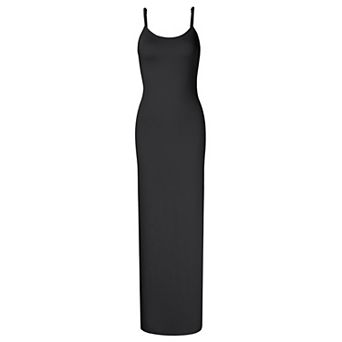 Women Full Slip Under Dresses Sleeveless Adjustable Spaghetti Cami Maxi Dress Nightgowns Sleepwear