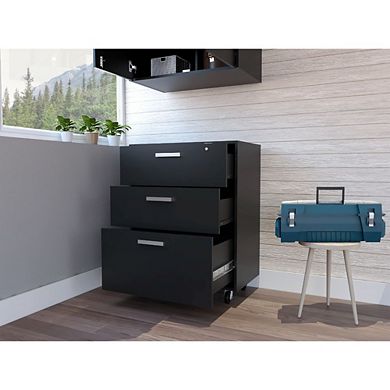 Storage Cabinet - Superior Top, Drawer Base Cabinet, Three Drawers, Four Casters