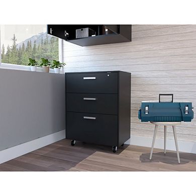 Storage Cabinet - Superior Top, Drawer Base Cabinet, Three Drawers, Four Casters