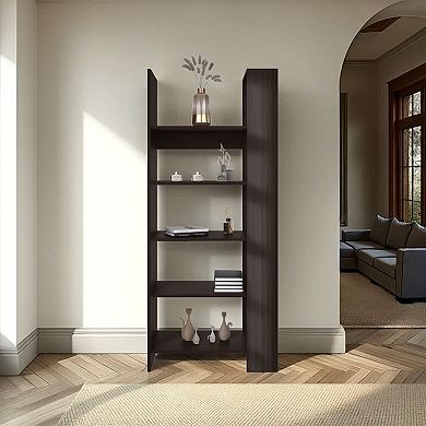 Woodstock Bookcase, Modern Vertical Design, Freestanding Storage Unit