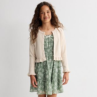Girls 7-14 Trixxi Cardi Dress & Cardigan Set