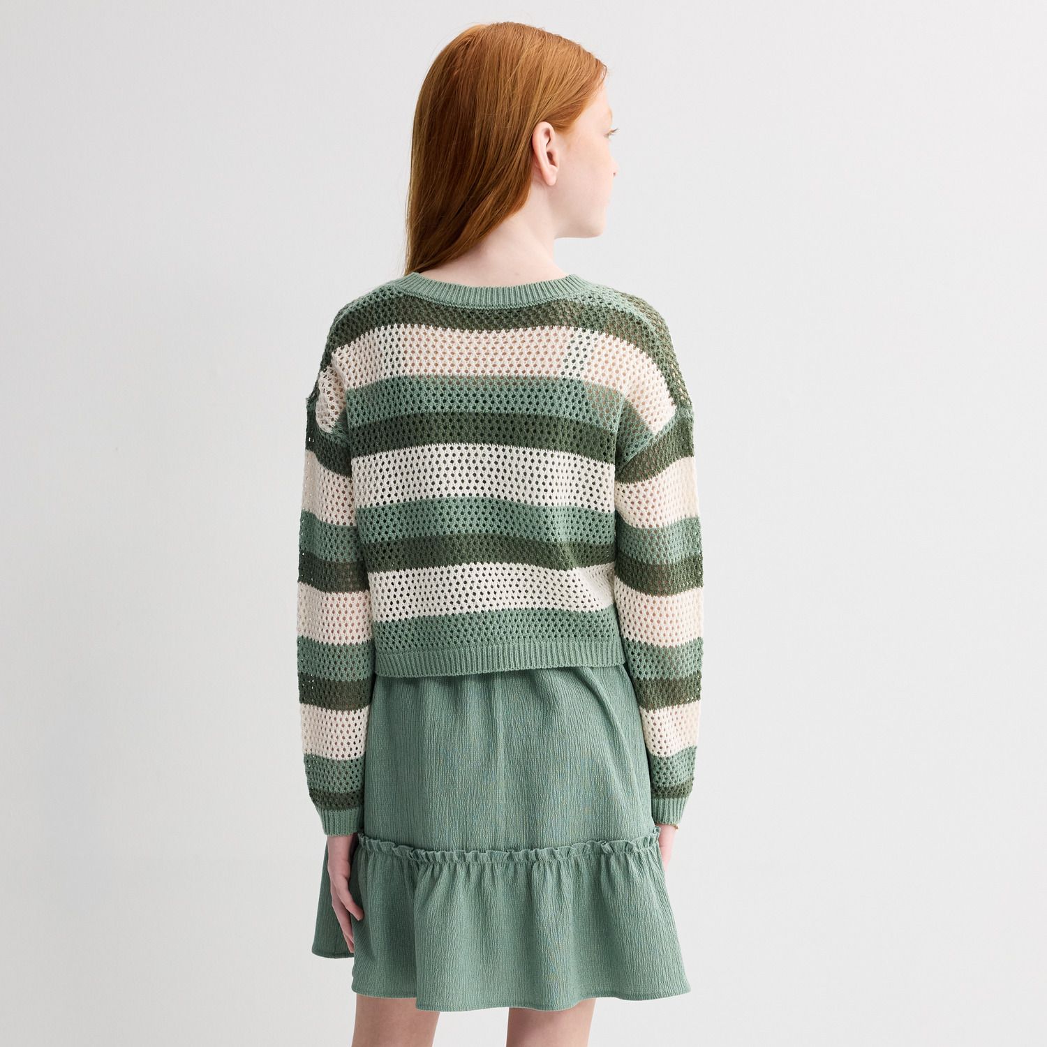Свитер Trixxi Popover Striped Sweater with Dress для девочек — фото 2