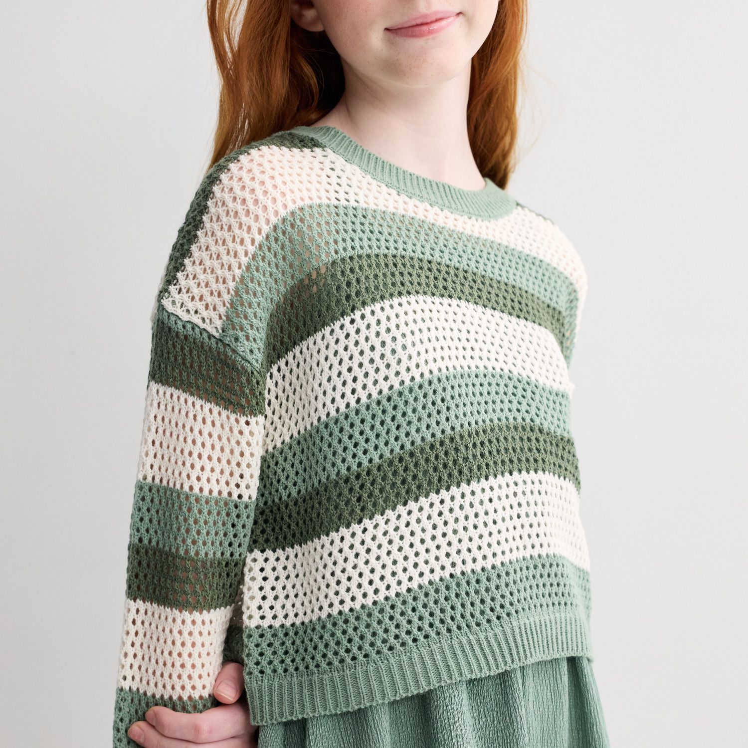 Свитер Trixxi Popover Striped Sweater with Dress для девочек — фото 3