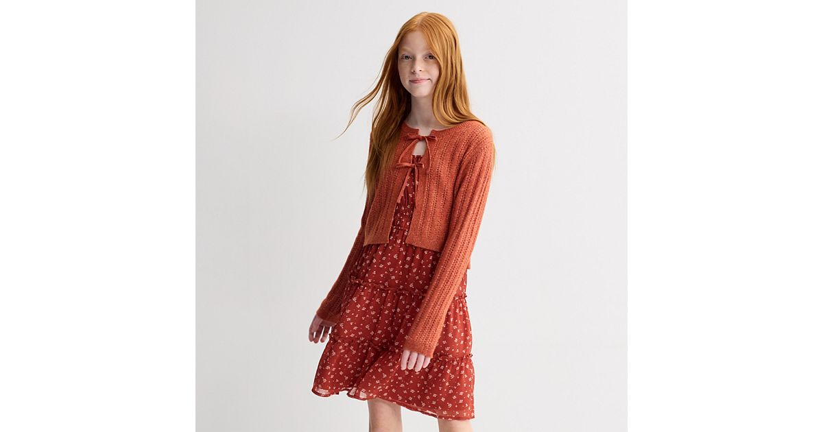 girls.fall dresses Dandelions in Fall 3/4 Sleeve Pocket Twirl Dress 7/8 Made from high Girls Fall Dresses | Kohl's
