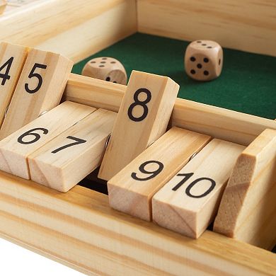 Hey! Play! Wooden Shut The Box Game