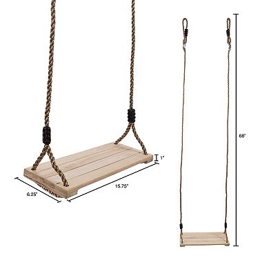 Hey! Play! Wooden Swing for Kids