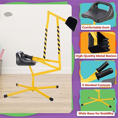 Hey! Play! Ride-On Excavator Toy for Sandbox