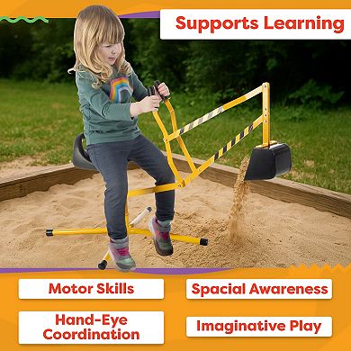 Hey! Play! Ride-On Excavator Toy for Sandbox