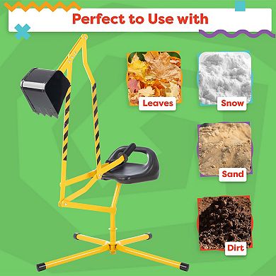 Hey! Play! Ride-On Excavator Toy for Sandbox