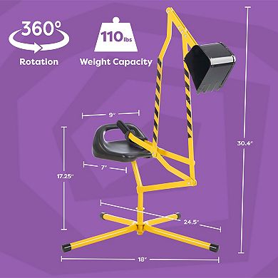 Hey! Play! Ride-On Excavator Toy for Sandbox