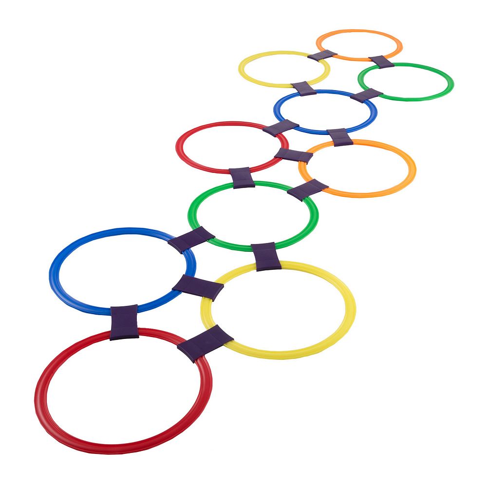 Hey! Play! 10-Piece Hopscotch Rings Game Set