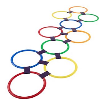Hey! Play! 10 pc Hopscotch Rings Game Set
