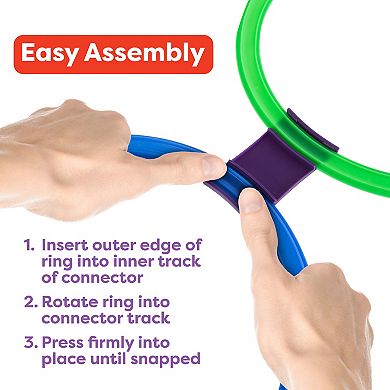 Hey! Play! 10-Piece Hopscotch Rings Game Set