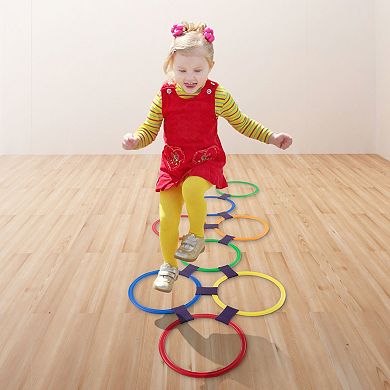 Hey! Play! 10-Piece Hopscotch Rings Game Set