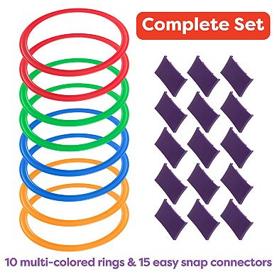 Hey! Play! 10-Piece Hopscotch Rings Game Set