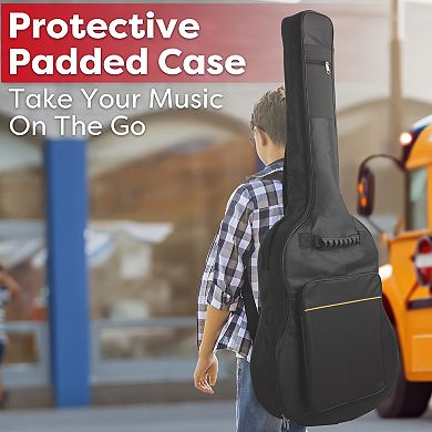 Hey! Play! 41 Inch Acoustic Guitar Kit & 6-Piece Accessory Set