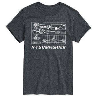 Big & Tall Star Wars The Mandalorian N-1 Starfighter Graphic Tee