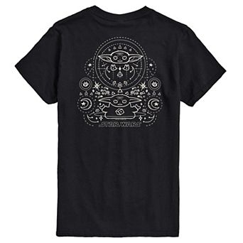 Big & Tall Star Wars The Mandalorian Grogu Celestial Graphic Tee
