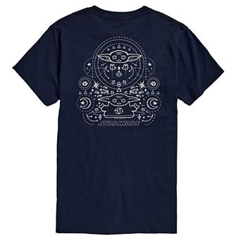 Big & Tall Star Wars The Mandalorian Grogu Celestial Graphic Tee