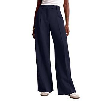 Women High Waisted Wide Leg Pants Business Casual Work Trousers Dressy Pants