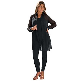 Roaman's Women's Plus Size Kate Georgette Tunic