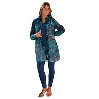Roaman's Women's Plus Size Kate Georgette Tunic