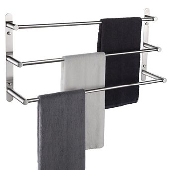 3 tier Stainless Steel Bathroom Towel Rack, Rustproof, Easy DIY, Wall Mount