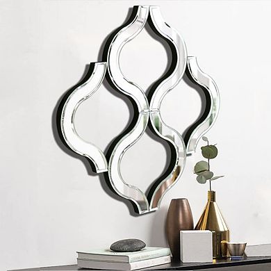 20x20" Arc-Shaped Decorative Mirror: Chic Bevel, Solid MDF, Easy Wall Hanging