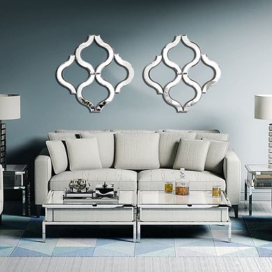 20x20" Arc-Shaped Decorative Mirror: Chic Bevel, Solid MDF, Easy Wall Hanging