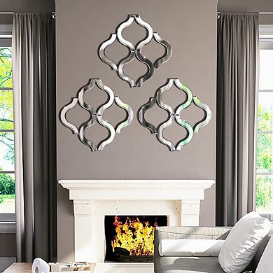 20x20" Arc-Shaped Decorative Mirror: Chic Bevel, Solid MDF, Easy Wall Hanging