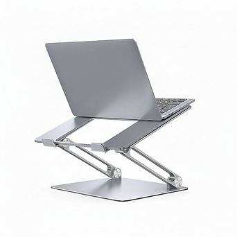 Adjustable Aluminum Laptop Stand Foldable and Portable for Desk Ergonomic Riser