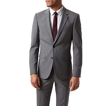 Burton Mens Essential Single-Breasted Skinny Suit Jacket