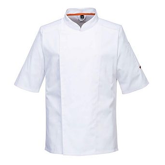 Portwest Mens Pro Stretch Short-Sleeved Chef Jacket