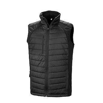 Result Mens Black Compass Padded Soft Shell Gilet