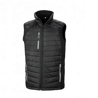 Result Mens Black Compass Padded Soft Shell Gilet