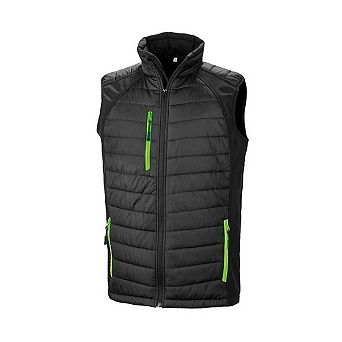 Result Mens Black Compass Padded Soft Shell Gilet