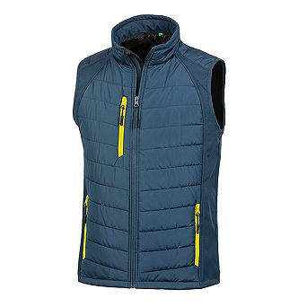 Result Mens Black Compass Padded Soft Shell Gilet